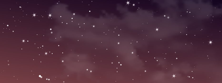 Night sky with clouds and many stars vector