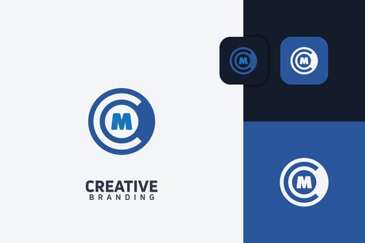 M Letter Trademark Brand Logo vector