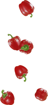 falling red paprika png