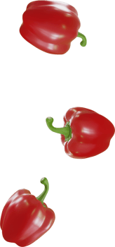 falling red paprika png