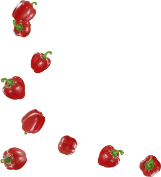 falling red paprika png