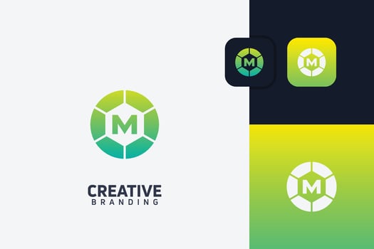 M Letter Trademark Brand Logo vector