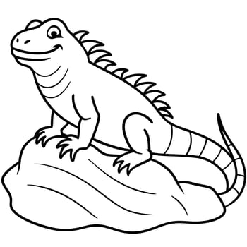 Illustration of Wild animals cartoons - Coloring book. Happy animal coloring pages vector