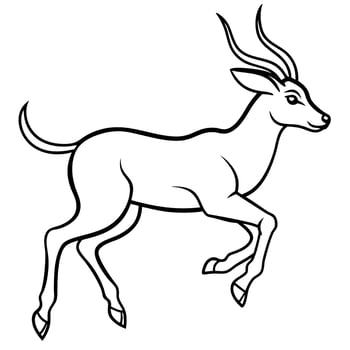 Illustration of Wild animals cartoons - Coloring book. Happy animal coloring pages vector