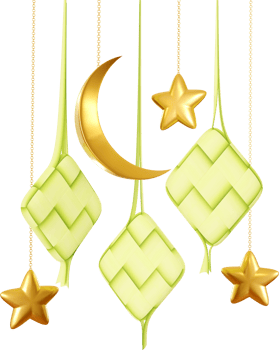 ied mubarak muslim celebration with asian food ketupat png