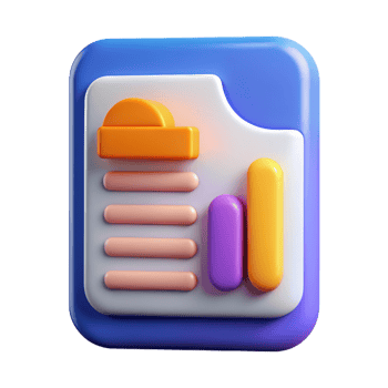 3D report icon , Report symbol 3D png