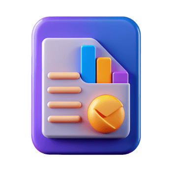 3D report icon , Report symbol 3D png