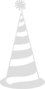 silhouette of birthday hat black color only vector