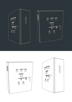 Electrical cabinet illustrations vector