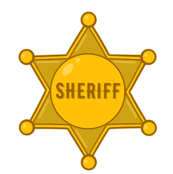 Sheriff badge illustration png