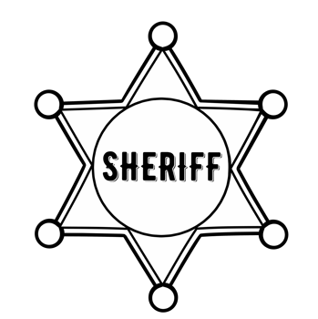 Sheriff badge illustration png
