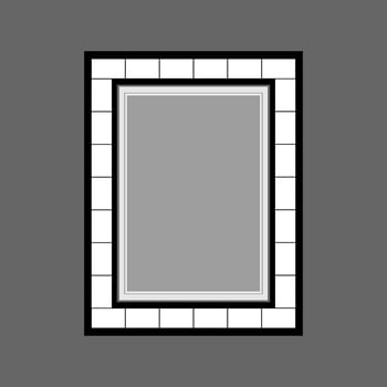Collage multiple photo frame design, collage design template in black and white vector
