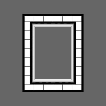 Collage multiple photo frame design, collage design template in black and white vector