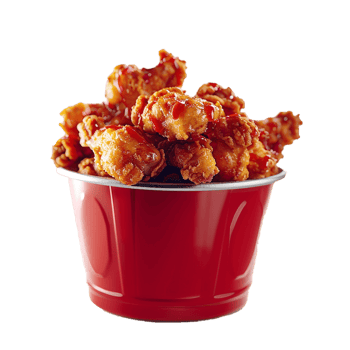 A Bucket Full Of Fried Chicken With Transparent Background, . png