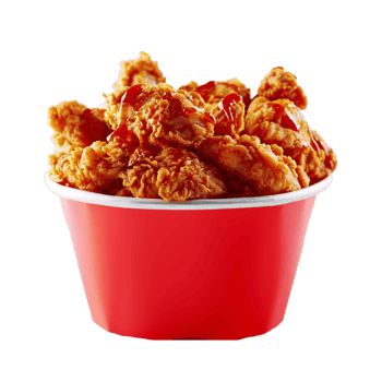 A Bucket Full Of Fried Chicken With Transparent Background, . png