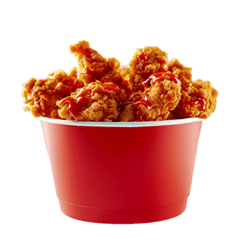A Bucket Full Of Fried Chicken With Transparent Background, . png