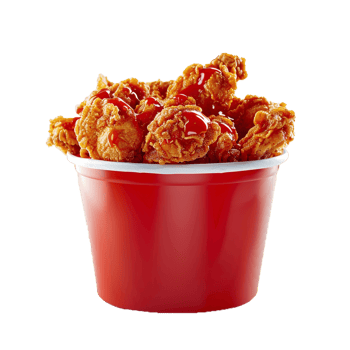 A Bucket Full Of Fried Chicken With Transparent Background, . png