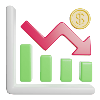 Decrease Chart Graph png