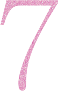 Cute glitter numbers png