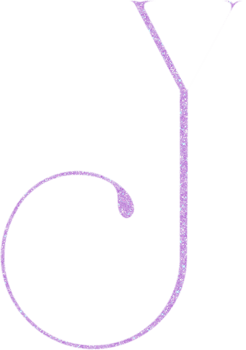 Cute glitter alphabet png