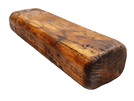 old wooden piece on transparent background png