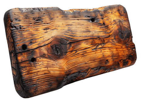 old wooden piece on transparent background png