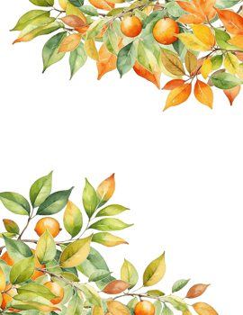 Autumn leaves frame png