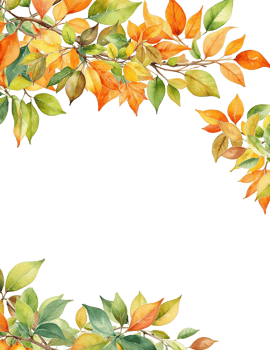 Frame with leaves tree clipart png