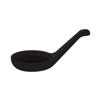 Spoon . Spoon on white background. Black spoon . vector