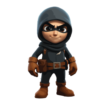 cartoon animated illustration design of robber characters png