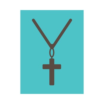 cross necklace icon vector
