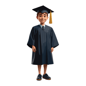 3D animated illustration design drawing for Graduation Cartoon png