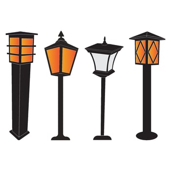 Garden lamp logo vector