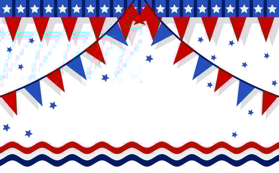 patriotic background with stars and bunting. Suitable for 4th of July Independence Day posters, banners, flyers, backgrounds, and templates vector