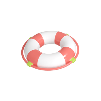 Life buoy 3d illustration png