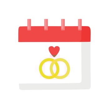 Honeymoon calendar in cute style vector