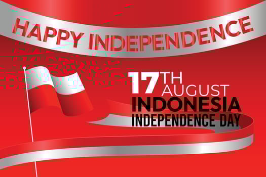 Indonesia, Indonesia independence day 17th august design banner, happy independence day 17 august with flag and red background. vector