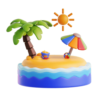 Summer Vacation 3D Icon png