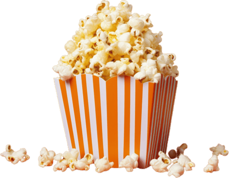 popcorn in a bucket on a transparent background png