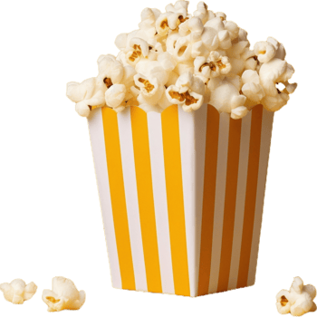 popcorn in a bucket on a transparent background png