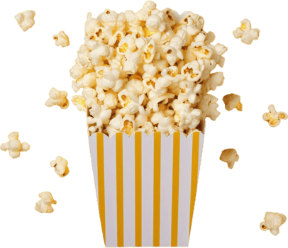 popcorn in a bucket on a transparent background png