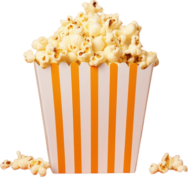 popcorn in a bucket on a transparent background png