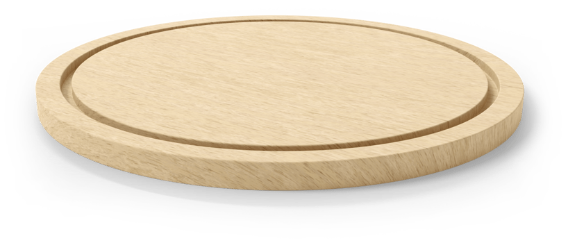 round wooden cutting board png