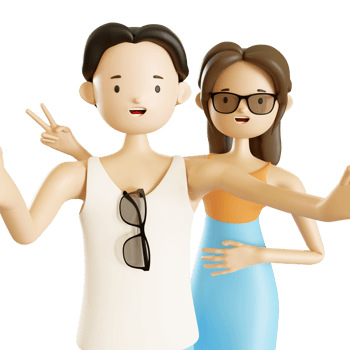 selfie couple man and woman character wear glasses png