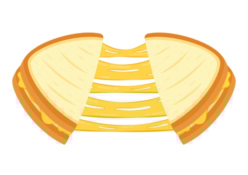 Sandwich cheese . Bread . wallpaper. background. Cheese stretch. vector