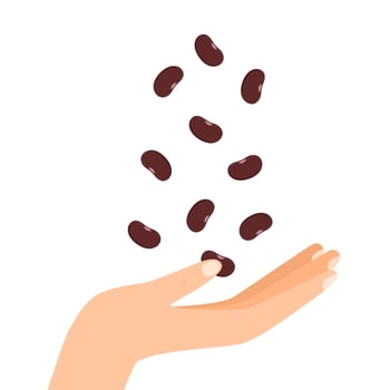 kidney bean on white background. kidney bean logo design. vector