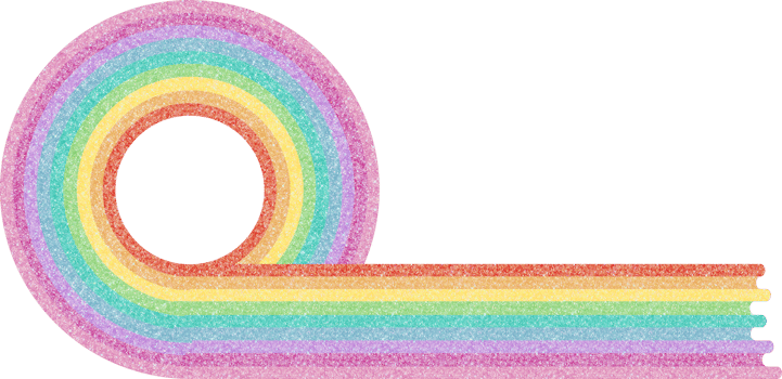 Cute glitter rainbow png