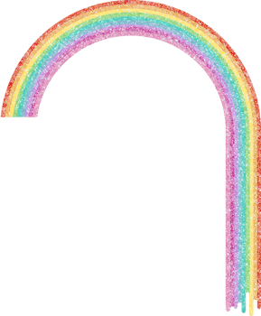 Cute glitter rainbow png