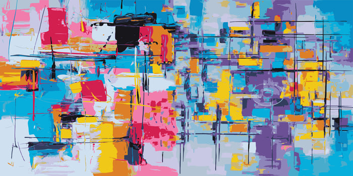 Abstract painting rainbow color. Abstract paintbrush multi color background, for background design, leaflet, brochure, banner. vector