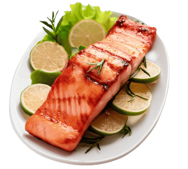 grilled salmon steak png